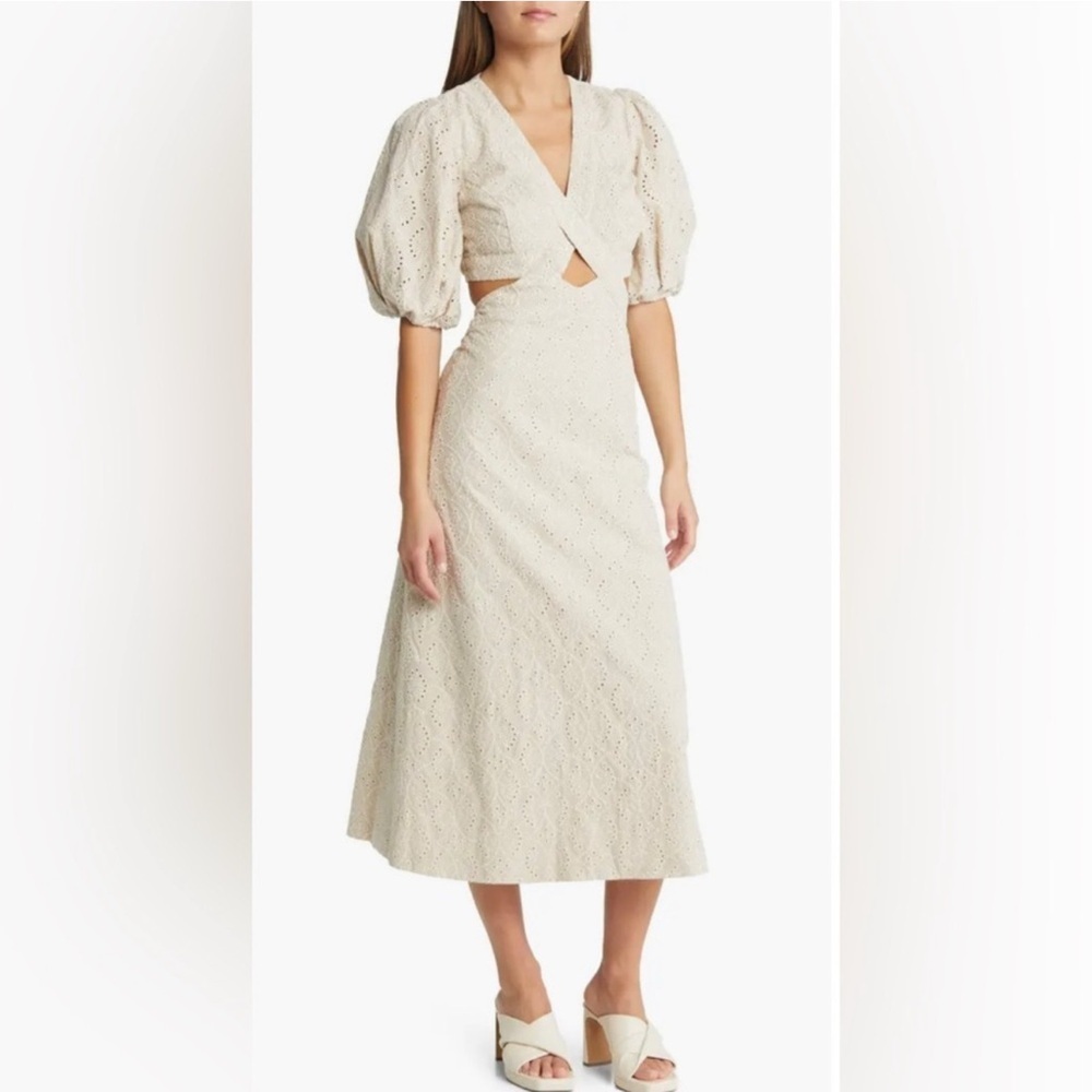 New Bardot Mika Broderie Midi Dress 6